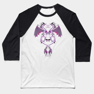 Purple Love Dragons Baseball T-Shirt